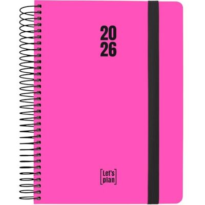 Grafoplas Agenda 2026 Dia por Pagina, Neón Fucsia, 15x21cm, Dia por Pagina, Español, Tapa Dura Forrada Papel Acabado Brillo, Cierre Goma, Esquinas Redondeadas, Incluye Pegatinas Grafoplas Agenda 2026 Dia por Pagina, Neón Fucsia, 15x21cm, Dia por Pagina, Español, Tapa Dura Forrada Papel Acabado Brillo, Cierre Goma, Esquinas Redondeadas, Incluye Pegatinas