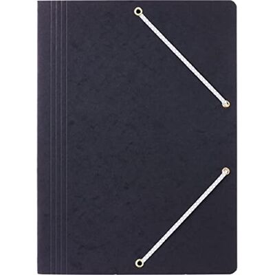 DONAU Premium Carpeta A4 de cartón Colorspan/cartón prensado encerado con 2 gomas elásticas, 10 unidades, color: negro, ideal para oficina y escuela, puntos verdes DONAU Premium Carpeta A4 de cartón Colorspan/cartón prensado encerado con 2 gomas elásticas, 10 unidades, color: negro, ideal para oficina y escuela, puntos verdes