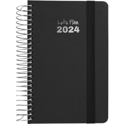 Grafoplas Agenda Semana Vista 2024 Negra A6 Español Espiral Tapa Dura Forrada Tela Cierre Elástico De Enero a Diciembre Año 24 Serie Fancy Perfecta para Gestionar tu Tiempo Grafoplas Agenda Semana Vista 2024 Negra A6 Español Espiral Tapa Dura Forrada Tela Cierre Elástico De Enero a Diciembre Año 24 Serie Fancy Perfecta para Gestionar tu Tiempo