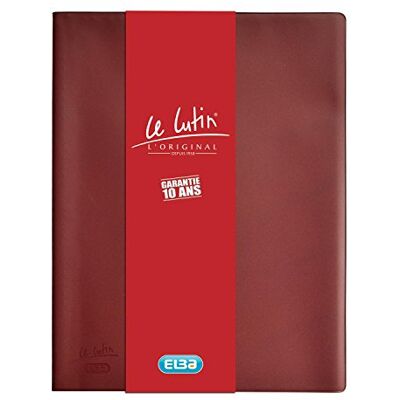 Oxford Elba Le Lutin Carpeta archivadora (30 fundas A4, PVC), color rojo granate Oxford Elba Le Lutin Carpeta archivadora (30 fundas A4, PVC), color rojo granate