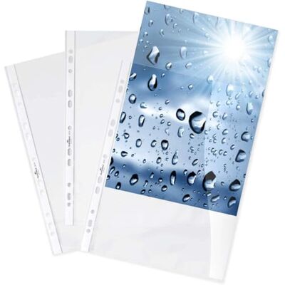 Durable Fundas multitaladro PREMIUM A4 crystal clear pp bolsa de 100 (DIN A4 Premium extra fuerte, 0.08mm) 100 unidades, cristalinas Durable Fundas multitaladro PREMIUM A4 crystal clear pp bolsa de 100 (DIN A4 Premium extra fuerte, 0.08mm) 100 unidades, cristalinas