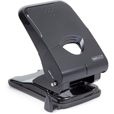 Rapesco X5-50ps Perforadora de 2 Agujeros Menos Esfuerzo, Capacidad 50 Hojas, Negro Rapesco X5-50ps Perforadora de 2 Agujeros Menos Esfuerzo, Capacidad 50 Hojas, Negro