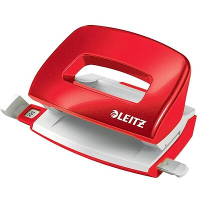 Leitz Perforadora Pequeña NeXXt WOW, Grapa hasta 10 Hojas, Barra Guía con Marcas de Referencia, Metal, Perforadora Roja Metálica, Leitz Perforadora Pequeña NeXXt WOW, Grapa hasta 10 Hojas, Barra Guía con Marcas de Referencia, Metal, Perforadora Roja Metálica,