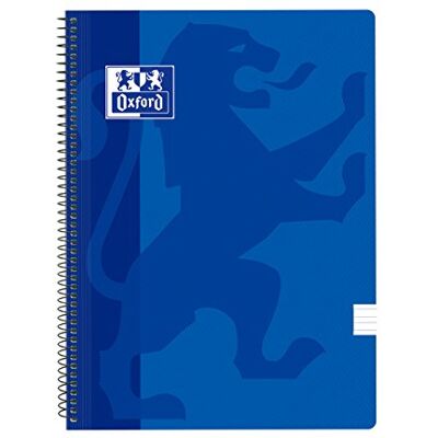 Oxford Classic Pack de 5 cuadernos espirales, tapa plástico, pauta 3.5, color azul Oxford Classic Pack de 5 cuadernos espirales, tapa plástico, pauta 3.5, color azul