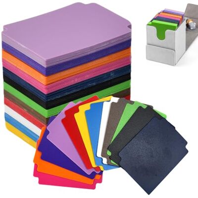VGECEE 120 Pcs Separadores Tarjetas Divisores 95x70mm 12 Colores para Cartas Clasifica mazos por color o rareza, PP resistente no dobla, superficie lisa para escribir, ideal colecciones deportivas VGECEE 120 Pcs Separadores Tarjetas Divisores 95x70mm 12 Colores para Cartas Clasifica mazos por color o rareza, PP resistente no dobla, superficie lisa para escribir, ideal colecciones deportivas