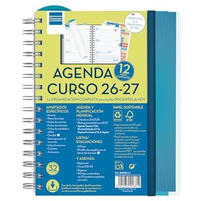 Finocam Docente Magistral Personalizable Agenda 2026 2027 Azul · Español Finocam Docente Magistral Personalizable Agenda 2026 2027 Azul · Español