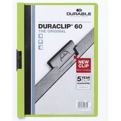 Durable Duraclip Original 60 (para 1-60 hojas de A4), 25 piezas, verde Durable Duraclip Original 60 (para 1-60 hojas de A4), 25 piezas, verde