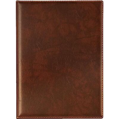 VELOFLEX Exquisit Carpeta para documentos (DIN A4, con bolsillos interiores transparentes, aspecto de piel, 1 unidad), color marrón VELOFLEX Exquisit Carpeta para documentos (DIN A4, con bolsillos interiores transparentes, aspecto de piel, 1 unidad), color marrón