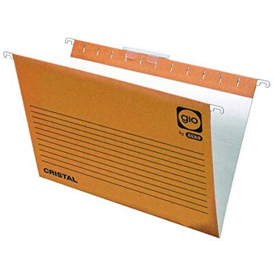 Elba Gio, Carpeta Colgante A4, Cartulina Kraft Eco Bicolor, Incluye Visor Superior Cristal y Etiquetas, Pack 10 Carpetas Elba Gio, Carpeta Colgante A4, Cartulina Kraft Eco Bicolor, Incluye Visor Superior Cristal y Etiquetas, Pack 10 Carpetas