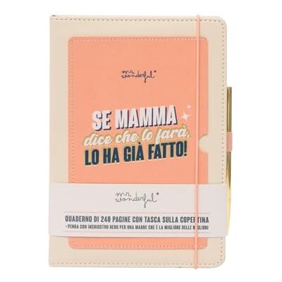 Mr. Wonderful Cuaderno con bolsillo + bolígrafo Si mamá dice que lo hará, ¡ya lo ha hecho! Mr. Wonderful Cuaderno con bolsillo + bolígrafo Si mamá dice que lo hará, ¡ya lo ha hecho!