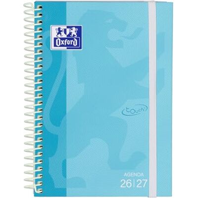 Oxford Touch, Agenda 2026 2027, Semana Vista, Tapa Extradura, A5 (15x21 cm), Español, Color Ice Mint Oxford Touch, Agenda 2026 2027, Semana Vista, Tapa Extradura, A5 (15x21 cm), Español, Color Ice Mint