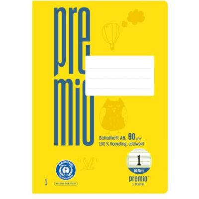 Staufen Green Cuaderno de escritura DIN A5, línea 1 (5/5/5 mm a rayas, líneas de colores, 10 cuadernos de 16 hojas, papel reciclado de 90 g/m², esquinas redondas para evitar orejas de burro Staufen Green Cuaderno de escritura DIN A5, línea 1 (5/5/5 mm a rayas, líneas de colores, 10 cuadernos de 16 hojas, papel reciclado de 90 g/m², esquinas redondas para evitar orejas de burro