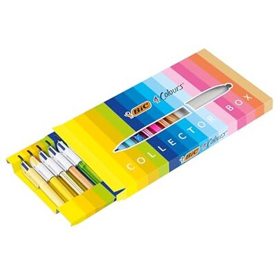 BIC 4 Colores Colección Especial de 15 Bolígrafos de Punta Media (1,00 mm) y Punta Ancha (1,6 mm), Ideas de regalos creativos Material escolar, papeleria y oficina, boligrafos bonitos BIC 4 Colores Colección Especial de 15 Bolígrafos de Punta Media (1,00 mm) y Punta Ancha (1,6 mm), Ideas de regalos creativos Material escolar, papeleria y oficina, boligrafos bonitos