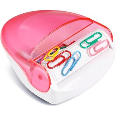 BITOSEE Soporte magnético para clips de papel, dispensador organizador de contenedores sujetan de forma segura clips de papel grapas (soportes para clips de papel, rosa) BITOSEE Soporte magnético para clips de papel, dispensador organizador de contenedores sujetan de forma segura clips de papel grapas (soportes para clips de papel, rosa)