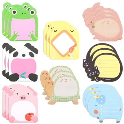 NEUTYPECHIC 24 Piezas Notas Adhesivas, Sticky Notes 8 Animales para Elegir, 8 × 5.4 CM Mini Libreta, 20 Hojas por Libro Notas Adhesivas Bonitas para Notas Refrigerador, Regalos de Fiesta de Cumpleaños NEUTYPECHIC 24 Piezas Notas Adhesivas, Sticky Notes 8 Animales para Elegir, 8 × 5.4 CM Mini Libreta, 20 Hojas por Libro Notas Adhesivas Bonitas para Notas Refrigerador, Regalos de Fiesta de Cumpleaños