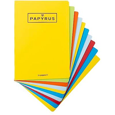 Unipapel Pack de 10 Libretas Grapadas A5+, 48 Hojas Milimetradas, 90 Gramos, Tapa Gofrada, Unipapyrus 13, Colores Surtidos Aleatorios Unipapel Pack de 10 Libretas Grapadas A5+, 48 Hojas Milimetradas, 90 Gramos, Tapa Gofrada, Unipapyrus 13, Colores Surtidos Aleatorios