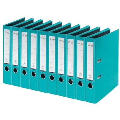 Leitz VON 10560052 Archivador A4, 10 unidades, cartón con tapa de plástico, ancho de lomo de 50 mm, para 350 hojas, ángel azul y certificado FSC, para escuela, estudio y hogar, color turquesa Leitz VON 10560052 Archivador A4, 10 unidades, cartón con tapa de plástico, ancho de lomo de 50 mm, para 350 hojas, ángel azul y certificado FSC, para escuela, estudio y hogar, color turquesa