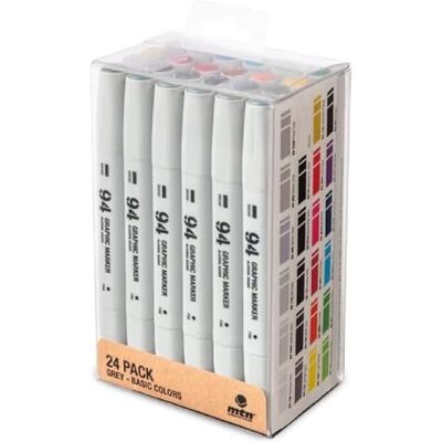 Montana Colors - MTN 94 Graphic Marker Pack 24 Main Grey - Main Grey - 24-pack - Marker Montana Colors - MTN 94 Graphic Marker Pack 24 Main Grey - Main Grey - 24-pack - Marker