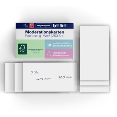 Magnetoplan Tarjetas de Comunicación - 250 pzs - Blanco Rectangular Magnetoplan Tarjetas de Comunicación - 250 pzs - Blanco Rectangular