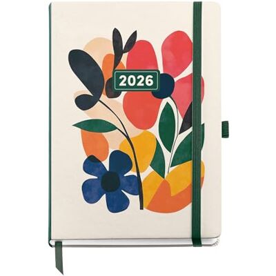 Miquelrius Agenda 2026 semana vista, Similar A5+ (155 x 213 mm), Planificación semanal, Cubierta rígida cartón, Encuadernada, Cierre goma elástica, Papel 80 g/m², Español-EN-PT, Mini garden Miquelrius Agenda 2026 semana vista, Similar A5+ (155 x 213 mm), Planificación semanal, Cubierta rígida cartón, Encuadernada, Cierre goma elástica, Papel 80 g/m², Español-EN-PT, Mini garden
