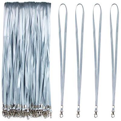 IBOO Lote de gargantilla con clip de metal – Cordón para cuello para puerta insignia de tarjeta de identificación IBOO Lote de gargantilla con clip de metal – Cordón para cuello para puerta insignia de tarjeta de identificación