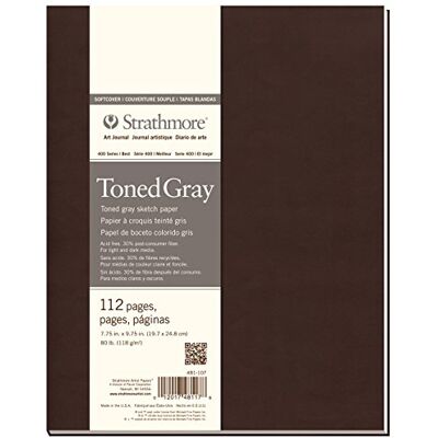 Strathmore Diario de Arte. Cubierta Suave ALB ESP 7,8x9,8 56H Sketch (400) 89g Gris, Papel, 7,75x9,75 Strathmore Diario de Arte. Cubierta Suave ALB ESP 7,8x9,8 56H Sketch (400) 89g Gris, Papel, 7,75x9,75
