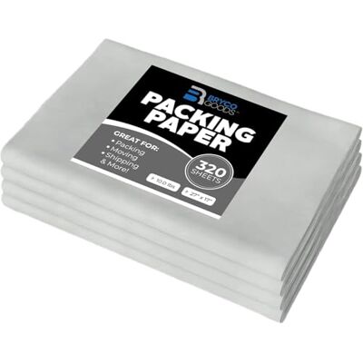 Bryco Goods Hojas de papel de embalaje para mudanzas, 10 libras, 320 hojas de papel de periódico, imprescindibles en tus suministros de mudanza, 27 x 17 pulgadas, fabricadas en Estados Unidos Bryco Goods Hojas de papel de embalaje para mudanzas, 10 libras, 320 hojas de papel de periódico, imprescindibles en tus suministros de mudanza, 27 x 17 pulgadas, fabricadas en Estados Unidos