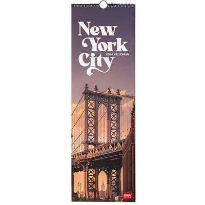 Legami Calendario de Pared 2026, New York, Pequeño calendario de Pared, Planificador de 12 Meses y un Año, en 6 Idiomas, Espacio para Notas, Signos del zodiaco, Fiestas Internacionales, 16 x 49 cm Legami Calendario de Pared 2026, New York, Pequeño calendario de Pared, Planificador de 12 Meses y un Año, en 6 Idiomas, Espacio para Notas, Signos del zodiaco, Fiestas Internacionales, 16 x 49 cm