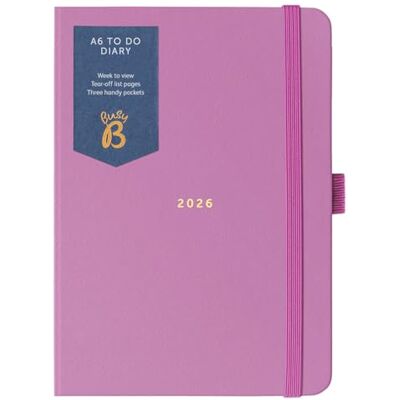 Busy B 2026 Diary A6 Weekly Planner with To-Do Lists & Notes Pages – Compact Fuchsia Journal Week-to-View Layout, 3 Pockets & Year Planner Busy B 2026 Diary A6 Weekly Planner with To-Do Lists & Notes Pages – Compact Fuchsia Journal Week-to-View Layout, 3 Pockets & Year Planner