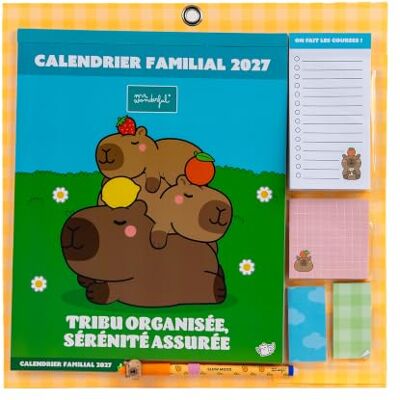 Mr. Wonderful – Calendario de pared magnético familiar 2027 – Tribu organizada, serenidad asegurada – Organizador mensual con columnas por miembro, pegatinas y bolígrafo borrable – Papel FSC 34 x 34 Mr. Wonderful – Calendario de pared magnético familiar 2027 – Tribu organizada, serenidad asegurada – Organizador mensual con columnas por miembro, pegatinas y bolígrafo borrable – Papel FSC 34 x 34