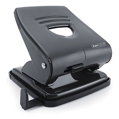 Rapesco Perforadora Metálica de 2 Agujeros 827, Capacidad para 30 Hojas, Negro Rapesco Perforadora Metálica de 2 Agujeros 827, Capacidad para 30 Hojas, Negro