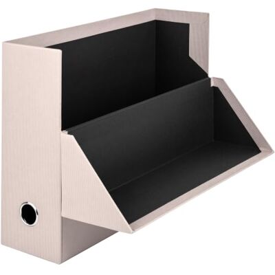Rössler Caja de archivo S.O.H.O. A4 33,5 x 25,5 x 9,5 cm, color polvo Caja de almacenamiento con tapa de cartón para documentos, expedientes, archivos y material de oficina Rössler Caja de archivo S.O.H.O. A4 33,5 x 25,5 x 9,5 cm, color polvo Caja de almacenamiento con tapa de cartón para documentos, expedientes, archivos y material de oficina