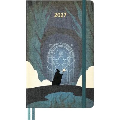 Moleskine Agenda Semanal 12 Meses 2027, Agenda El Señor de los Anillos con Rayas con Tapa Dura y Cierre Elástico, Gandalf, Formato L 13x21 cm Moleskine Agenda Semanal 12 Meses 2027, Agenda El Señor de los Anillos con Rayas con Tapa Dura y Cierre Elástico, Gandalf, Formato L 13x21 cm