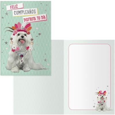 DOHE Tarjetas de Felicitación Cumpleaños Pack 6 unidades Tamaño: 11,5x17 cm (cerrada) Incluye sobre para guardar la tarjeta Modelo Perrito DOHE Tarjetas de Felicitación Cumpleaños Pack 6 unidades Tamaño: 11,5x17 cm (cerrada) Incluye sobre para guardar la tarjeta Modelo Perrito
