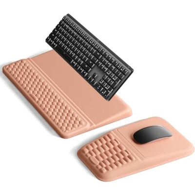 VAYDEER Set 3 en 1 con Elevador de Teclado y Reposamuñecas, Rosa Incluye elevador de teclado, reposamuñecas y alfombrilla de ratón con espuma viscoelástica VAYDEER Set 3 en 1 con Elevador de Teclado y Reposamuñecas, Rosa Incluye elevador de teclado, reposamuñecas y alfombrilla de ratón con espuma viscoelástica