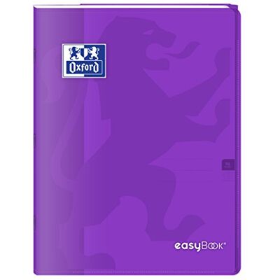 Oxford EasyBook Cuaderno grapado (24 x 32 cm, 96 páginas, 90 g, cuadros grandes, color morado Oxford EasyBook Cuaderno grapado (24 x 32 cm, 96 páginas, 90 g, cuadros grandes, color morado