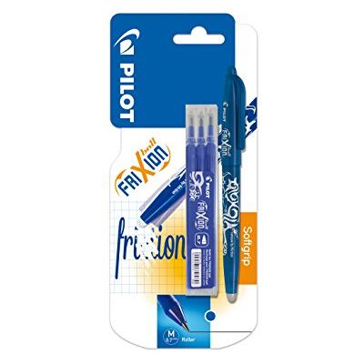 PILOT o Frixion borrable Rollerball Set 0,7 mm (Single Pen) con 3 recambios Azul PILOT o Frixion borrable Rollerball Set 0,7 mm (Single Pen) con 3 recambios Azul