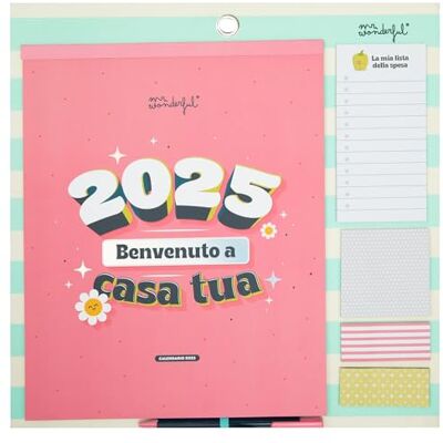 Mr. Wonderful Calendario de pared magnético 2025-2025, bienvenido a tu casa Incluye 4 hojas de pegatinas, 2 bloques de notas adhesivas y un bolígrafo Mr. Wonderful Calendario de pared magnético 2025-2025, bienvenido a tu casa Incluye 4 hojas de pegatinas, 2 bloques de notas adhesivas y un bolígrafo