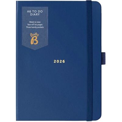 Busy B 2026 Diary A6 Weekly Planner with To-Do Lists & Notes Pages – Compact Navy Journal Week-to-View Layout, 3 Pockets & Year Planner Busy B 2026 Diary A6 Weekly Planner with To-Do Lists & Notes Pages – Compact Navy Journal Week-to-View Layout, 3 Pockets & Year Planner