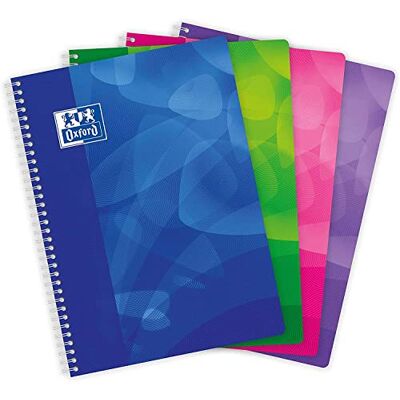 Oxford Cuaderno Lagoon A4, pequeños azulejos 5 mm, 100 páginas, encuadernación integral, cubierta de polipro, varios colores Oxford Cuaderno Lagoon A4, pequeños azulejos 5 mm, 100 páginas, encuadernación integral, cubierta de polipro, varios colores