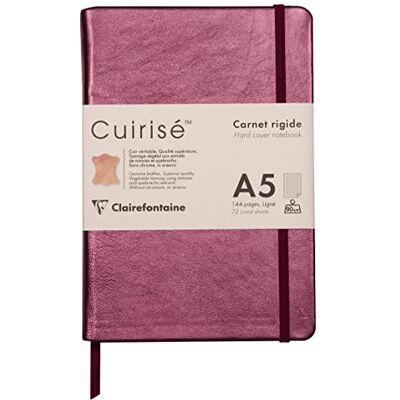 Clairefontaine Cuaderno de notas, tapa rígida de piel auténtica, 144 páginas, líneas 14,8 x 21 cm (A5) Clairefontaine Cuaderno de notas, tapa rígida de piel auténtica, 144 páginas, líneas 14,8 x 21 cm (A5)