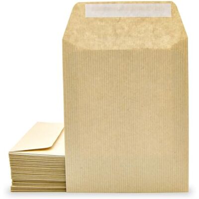 OFITURIA Sobres de Papel Kraft con Tira de Silicona para Invitaciones o Bolsitas de regalo de invitados en Bodas, Comuniones o Bautizos. Sobres para joyas o semillas (2000, 120 x 176 mm) OFITURIA Sobres de Papel Kraft con Tira de Silicona para Invitaciones o Bolsitas de regalo de invitados en Bodas, Comuniones o Bautizos. Sobres para joyas o semillas (2000, 120 x 176 mm)