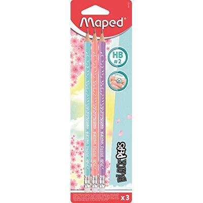 Maped Black Peps Pastel HB Lápices de grafito (3 unidades) Maped Black Peps Pastel HB Lápices de grafito (3 unidades)