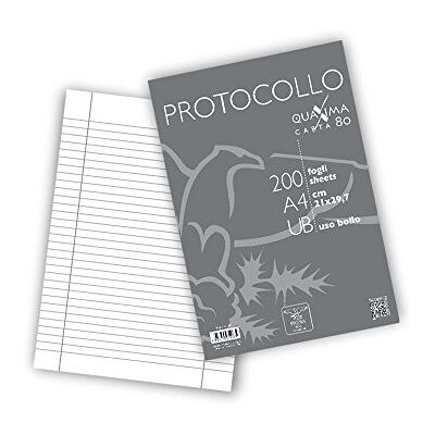 Pigna , protocolo 200 hojas, A4 21x29,7 cm, 80 g/m², UB, uso de sellos Pigna , protocolo 200 hojas, A4 21x29,7 cm, 80 g/m², UB, uso de sellos