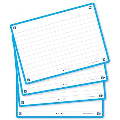 Oxford Flash 2.0-80 fichas Bristol Flash Cards A6 (10,5 x 14,8 cm) Marco de color turquesa Oxford Flash 2.0-80 fichas Bristol Flash Cards A6 (10,5 x 14,8 cm) Marco de color turquesa