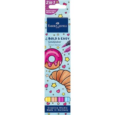 Faber-Castell Goldfaber Sketch Rotuladores (4 unidades, base de alcohol, punta de pincel y punta fina) Faber-Castell Goldfaber Sketch Rotuladores (4 unidades, base de alcohol, punta de pincel y punta fina)