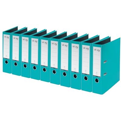 Leitz VON 10550052 Archivador A4, 10 unidades, cartón con tapa de plástico, ancho de lomo de 80 mm, para 600 hojas, ángel azul y certificado FSC, para escuela, estudio y hogar, color turquesa Leitz VON 10550052 Archivador A4, 10 unidades, cartón con tapa de plástico, ancho de lomo de 80 mm, para 600 hojas, ángel azul y certificado FSC, para escuela, estudio y hogar, color turquesa