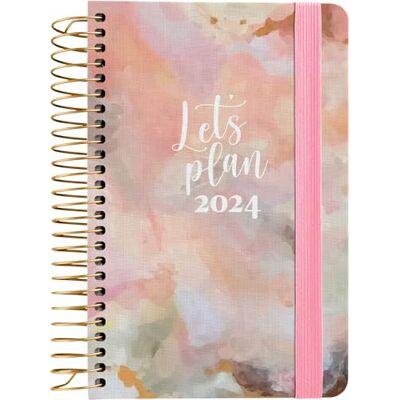 Grafoplas Agenda Anual 2024 A6 Diseño Silky Español Día Página 10, 5x16, 5cm Con Espiral Tapa Dura Forrada en Tela Impresa Cierre Elástico Perfecta para Gestionar tu Tiempo Grafoplas Agenda Anual 2024 A6 Diseño Silky Español Día Página 10, 5x16, 5cm Con Espiral Tapa Dura Forrada en Tela Impresa Cierre Elástico Perfecta para Gestionar tu Tiempo