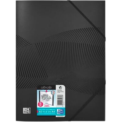 Oxford Osmose A3 Lote de 10 protectores de documentos (20 vistas, 10 bolsillos, tapa de poliuretano, color negro Oxford Osmose A3 Lote de 10 protectores de documentos (20 vistas, 10 bolsillos, tapa de poliuretano, color negro