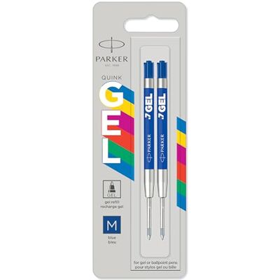 PARKER Jotter Originals recambios de tinta de gel Recambios de tinta de gel azul punta mediana (0,7 mm) 2 unidades PARKER Jotter Originals recambios de tinta de gel Recambios de tinta de gel azul punta mediana (0,7 mm) 2 unidades